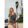 T-shirt Col V Unisexe Gris Guitare