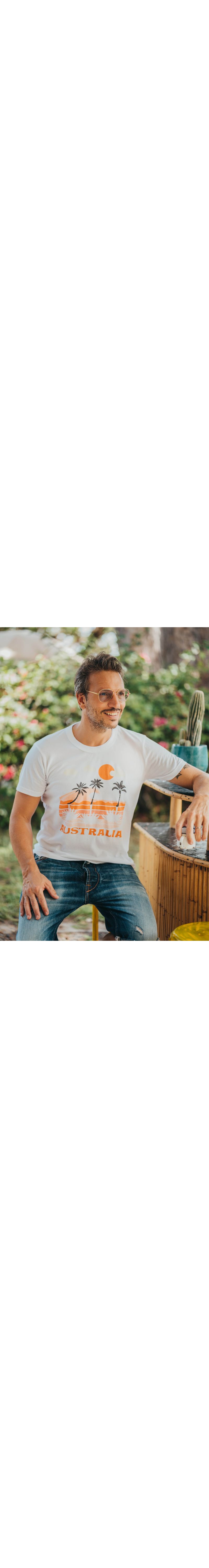 T-shirt Vintage Homme Blanc Australia