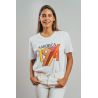 T-shirt Vintage Femme Blanc America