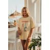 Women's Oversized T-shirt Yellow Aerobic 100% Organic Cotton