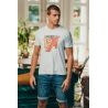 T-shirt Vintage Homme Ecru America 100% Coton Bio