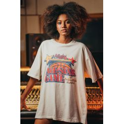 T-shirt Oversize Femme Ecru Allstar