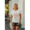 T-shirt Vintage Femme Ecru Beach Girls 100% Coton Bio