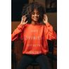 Sweat Crop Rouge Boyfriend Mélange Coton Bio Polyester Recyclé