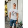 T-shirt Vintage Homme Ecru Cars 100% Coton Bio