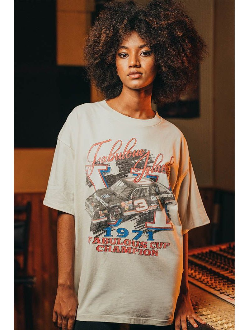 T-shirt Oversize Femme Ecru Cars