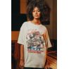 T-shirt Oversize Femme Ecru Cars 100% Coton Bio