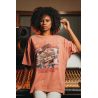 T-shirt Oversize Femme Rose Cars 100% Coton Bio