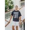 T-shirt Oversize Homme Antra Choose Life 100% Coton Bio
