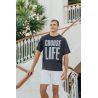 T-shirt Oversize Homme Antra Choose Life 100% Coton Bio