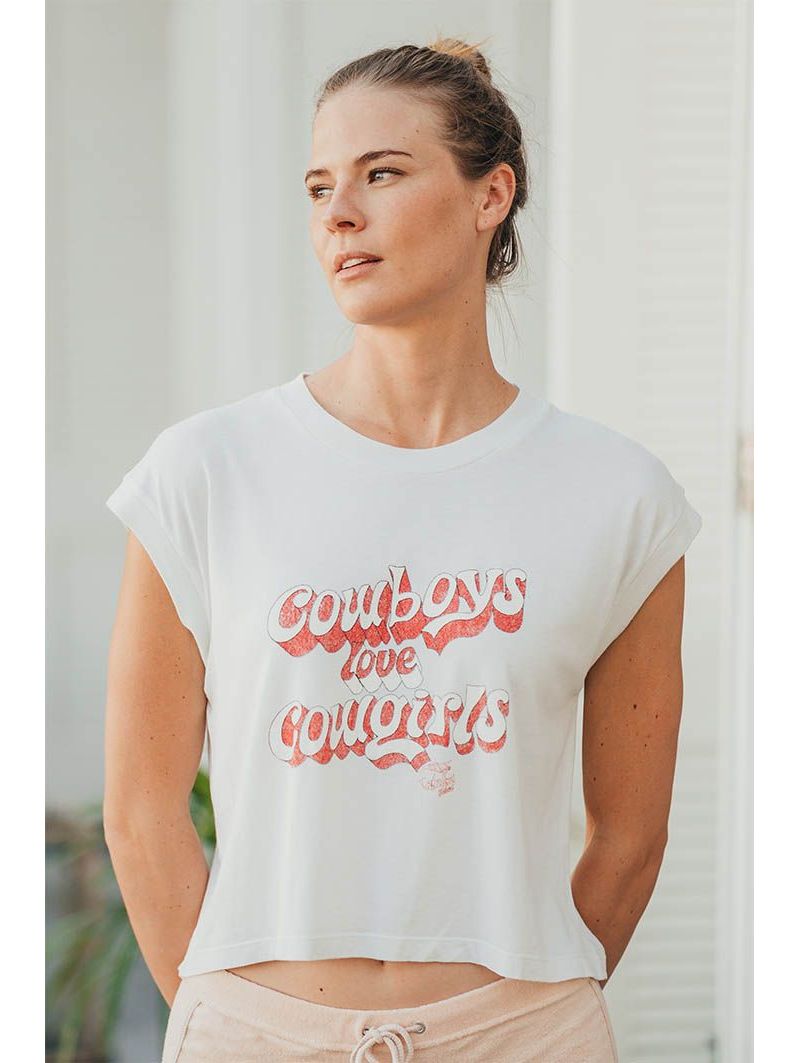 Débardeur Crop Ecru Cowgirls 50% Coton Bio 50% Modal Débardeur Crop Ecru Cowgirls 50% Coton Bio 50% Modal