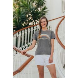 T-shirt Vintage Femme Gris Florida Arc