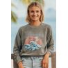 Sweat Crop Gris Florida Waves Mélange Coton Bio Polyester Recyclé