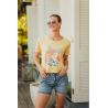 Crop Top Jaune Florida Waves 100% Coton Bio