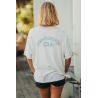 T-shirt Oversize Femme Ecru Florida Waves 100% Coton Bio