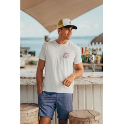 T-shirt Vintage Homme Ecru Florida Waves