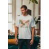 T-shirt Oversize Homme Ecru Freedom 100% Coton Bio