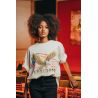 T-shirt Oversize Femme Ecru Freedom 100% Coton Bio