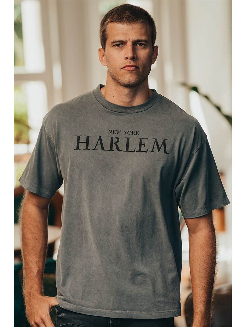 T-shirt Oversize Homme Gris Harlem