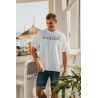 T-shirt Oversize Homme Blanc Harlem 100% Coton Bio