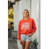Sweat Crop Rouge Long Board Mélange Coton Bio Polyester Recyclé