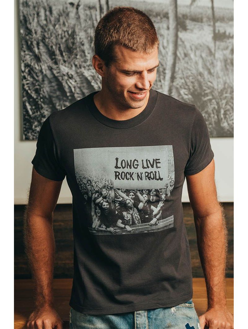 T-shirt Vintage Homme Antra Long Live 100% Coton Bio