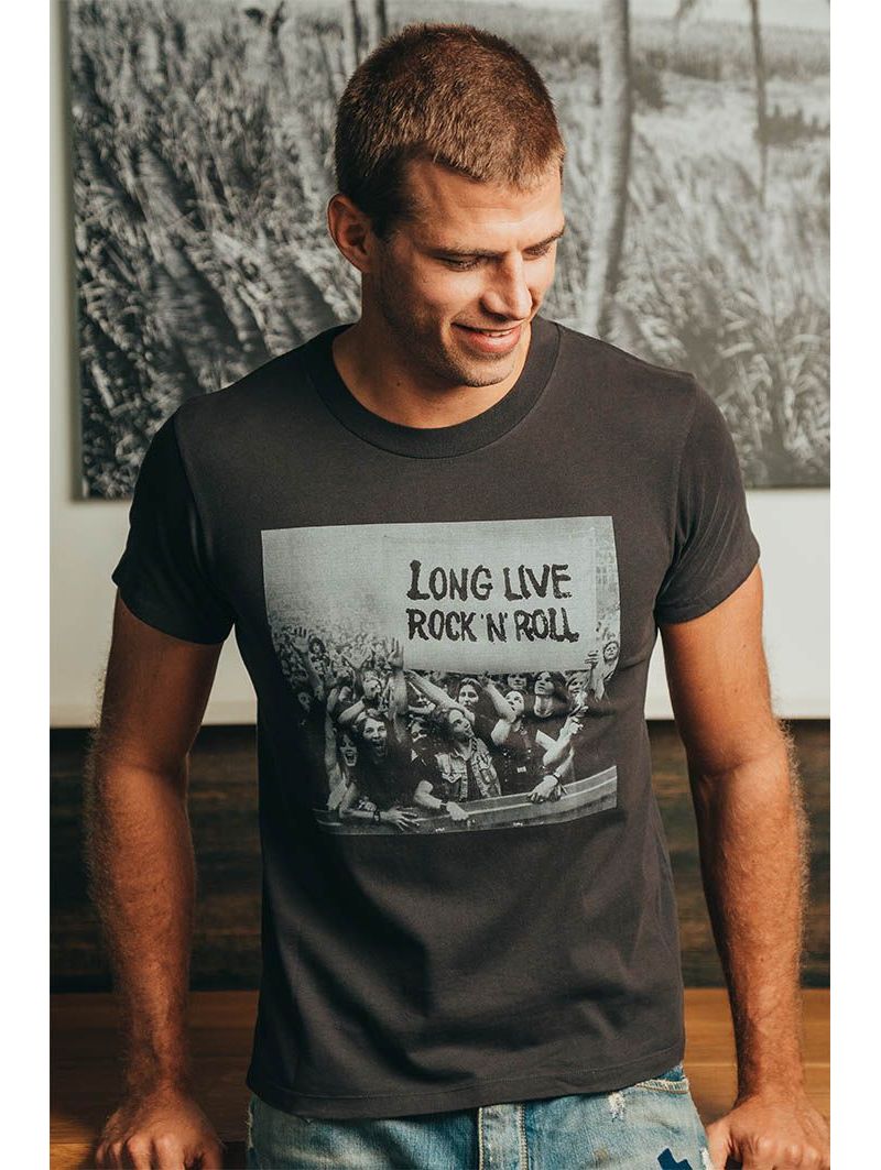 T-shirt vintage homme bio Long Live - Style authentique et décontracté