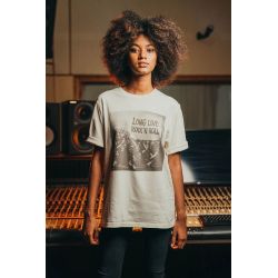 T-shirt Vintage 26 Femme Ecru Long Live