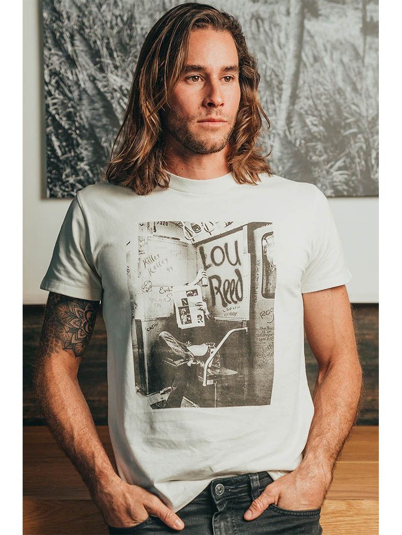 T-shirt Vintage Homme Ecru Lou 100% Coton Bio