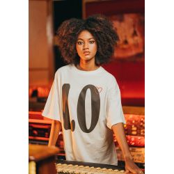 T-shirt Oversize Femme Blanc Love