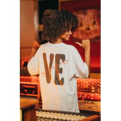 T-shirt Oversize Femme Blanc Love