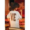 T-shirt Oversize Femme Blanc Love 100% Coton Bio