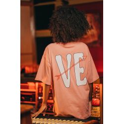 T-shirt Oversize Femme Rose Love