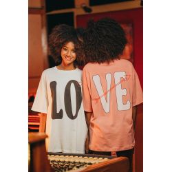 T-shirt Oversize Femme Rose Love