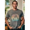 T-shirt Vintage Homme Gris Rainbow 100% Coton Bio