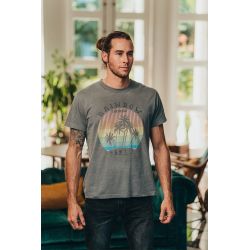 T-shirt Vintage Homme Gris Rainbow