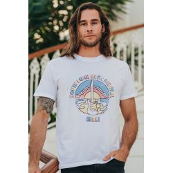 T-shirt Vintage Homme Blanc South Beach