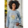 Sweat Crop Bleu Clair South Beach Mélange Coton Bio Polyester Recyclé