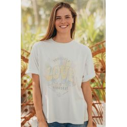 T-shirt Oversize Femme Ecru Yourself