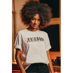 T-shirt Vintage 26 Femme Blanc Namaste