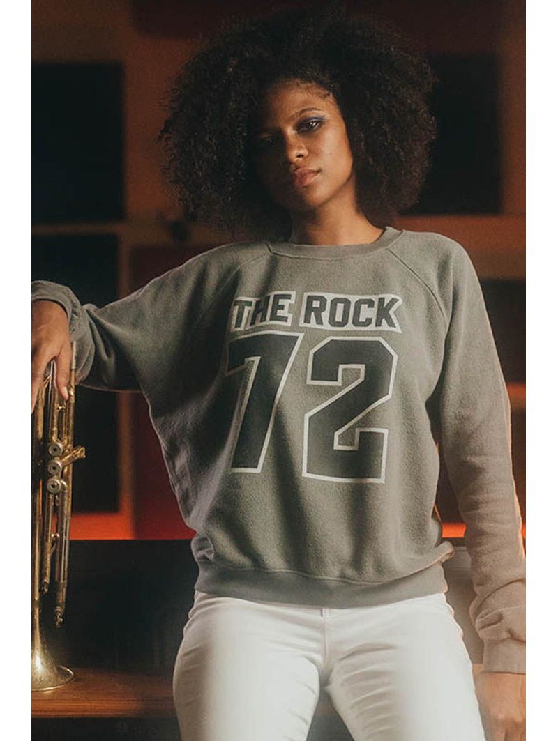Sweat Crop Gris The Rock Mélange Coton Bio Polyester Recyclé Sweat Crop Gris The Rock Mélange Coton Bio Polyester Recyclé