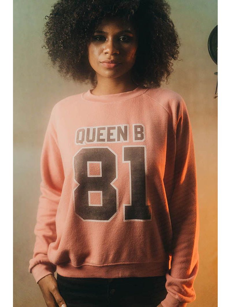 Sweat Crop Rose Queen B Mélange Coton Bio Polyester Recyclé Sweat Crop Rose Queen B Mélange Coton Bio Polyester Recyclé