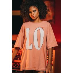 T-shirt Oversize Femme Rose Love