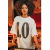 T-shirt Oversize Femme Blanc Love 100% Coton Bio
