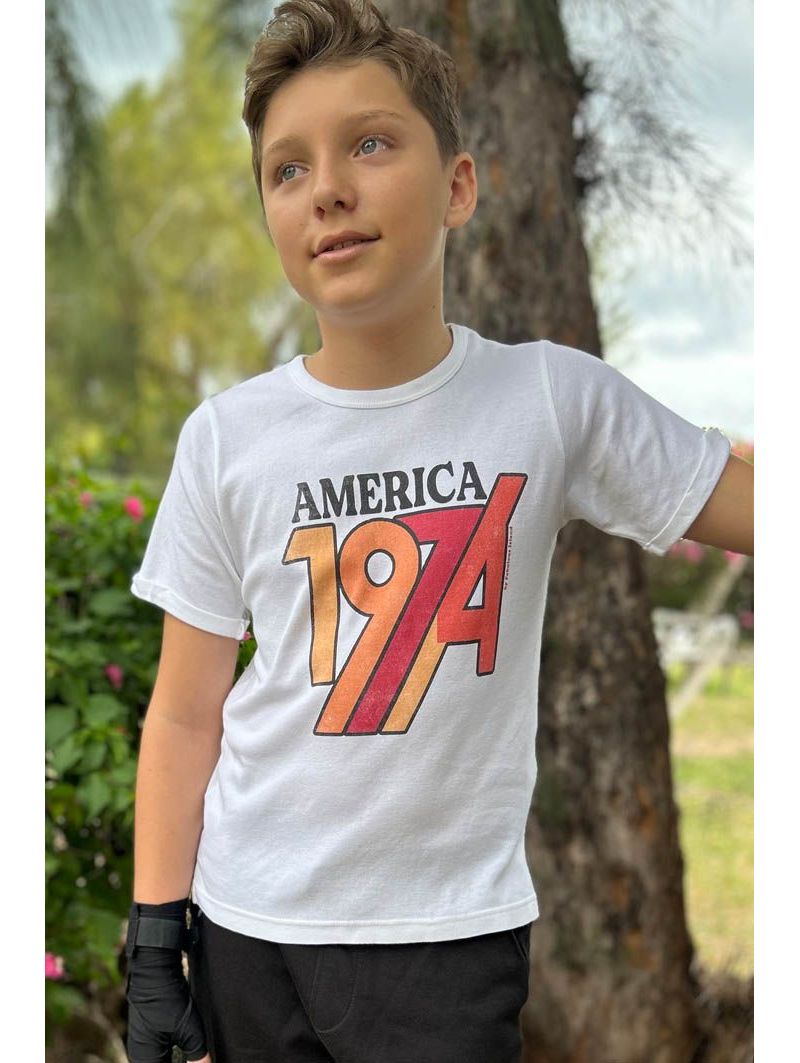 T-shirt Enfant Blanc America T-shirt Enfant Blanc America
