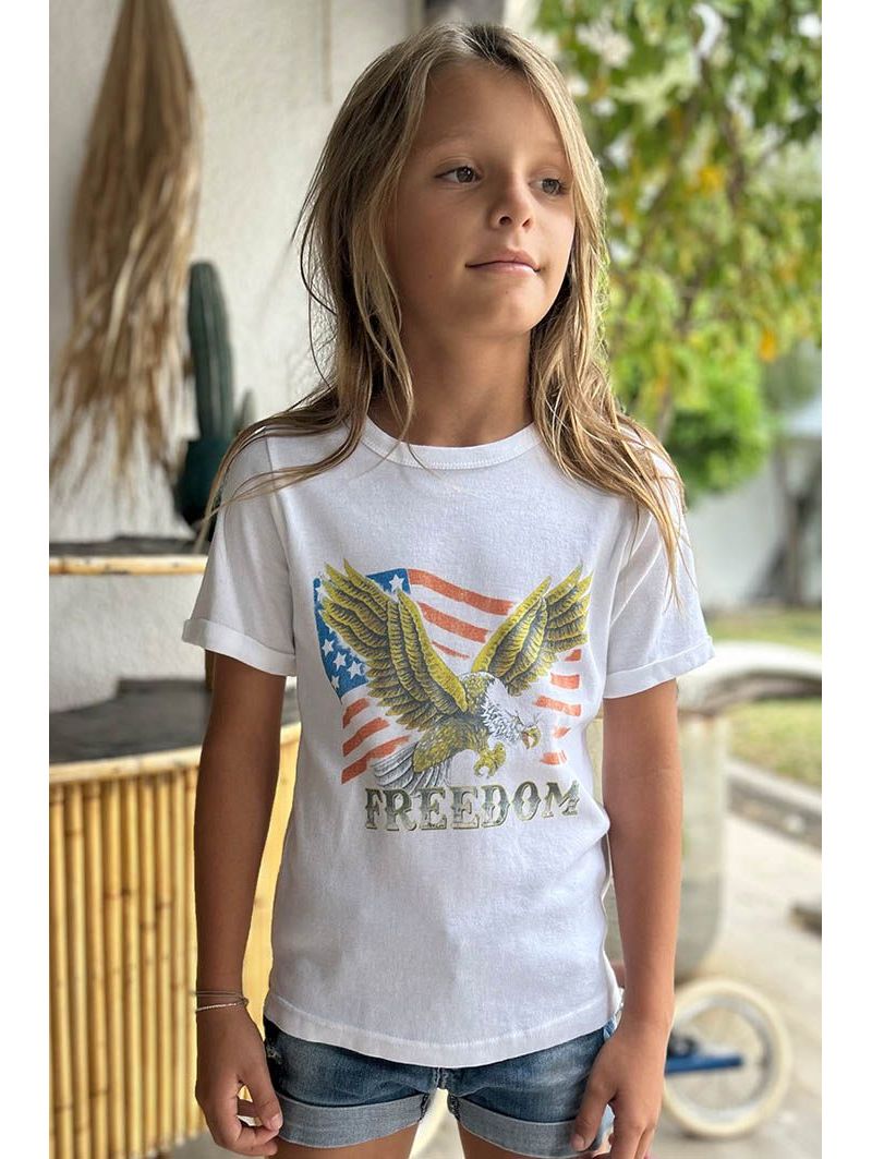 White Children's T-shirt Freedom