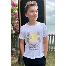 T-shirt Enfant Blanc Wake Up
