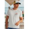 T-shirt Vintage Homme Ecru Florida Waves 100% Coton Bio