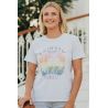 T-shirt Vintage Femme Blanc Rainbow