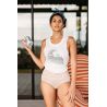 Débardeur Vintage Femme Blanc Vague